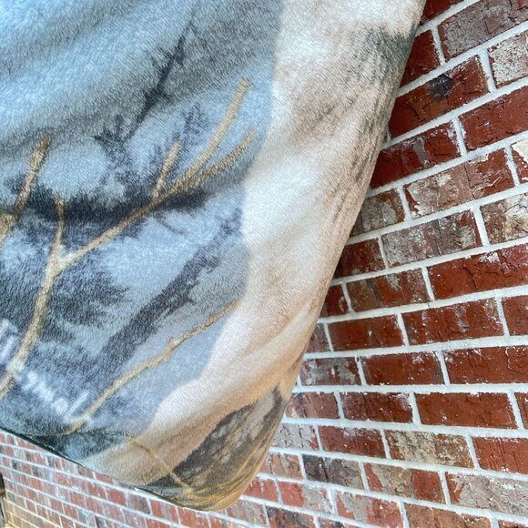 James Hautman 50" x 65" Howl At The Moon Fleece Wolf Throw Blanket Cabin Nature - Picture 5 of 8